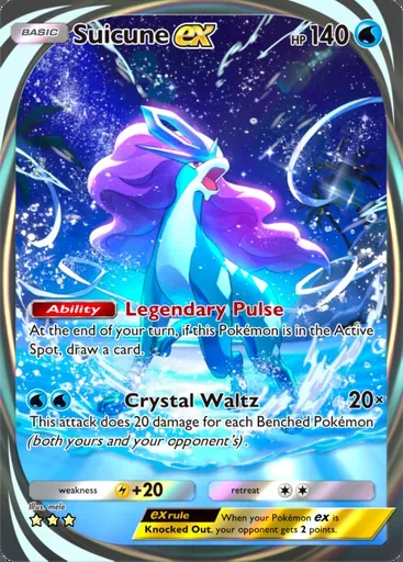 Suicune ex card, Secluded Springs #90